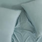 CleverPolly Vintage Washed Microfibre Standard Pillowcases - Set of 2 Luxurious Standard Pillow Covers - Seafoam