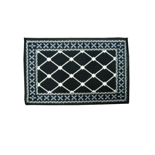 Mason Rubber Backed Bath Mat 40 x 60cm - Black