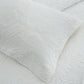 100% Cotton Coverlet Set Damask White Queen