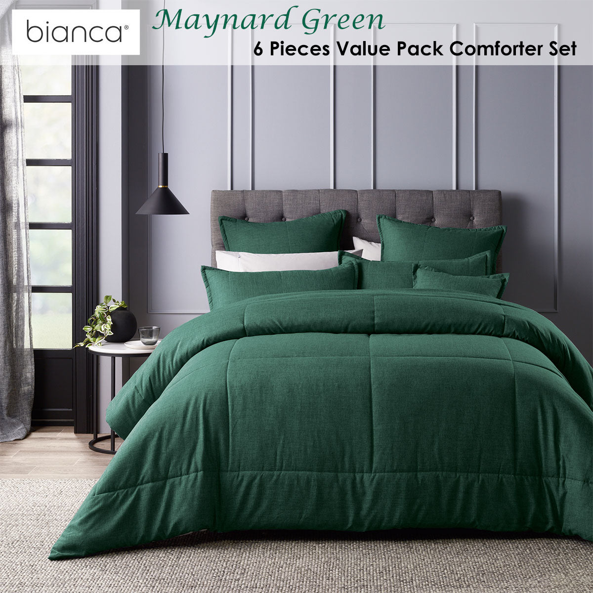 Bianca Maynard Green 6 Pcs Comforter Set Single/Double