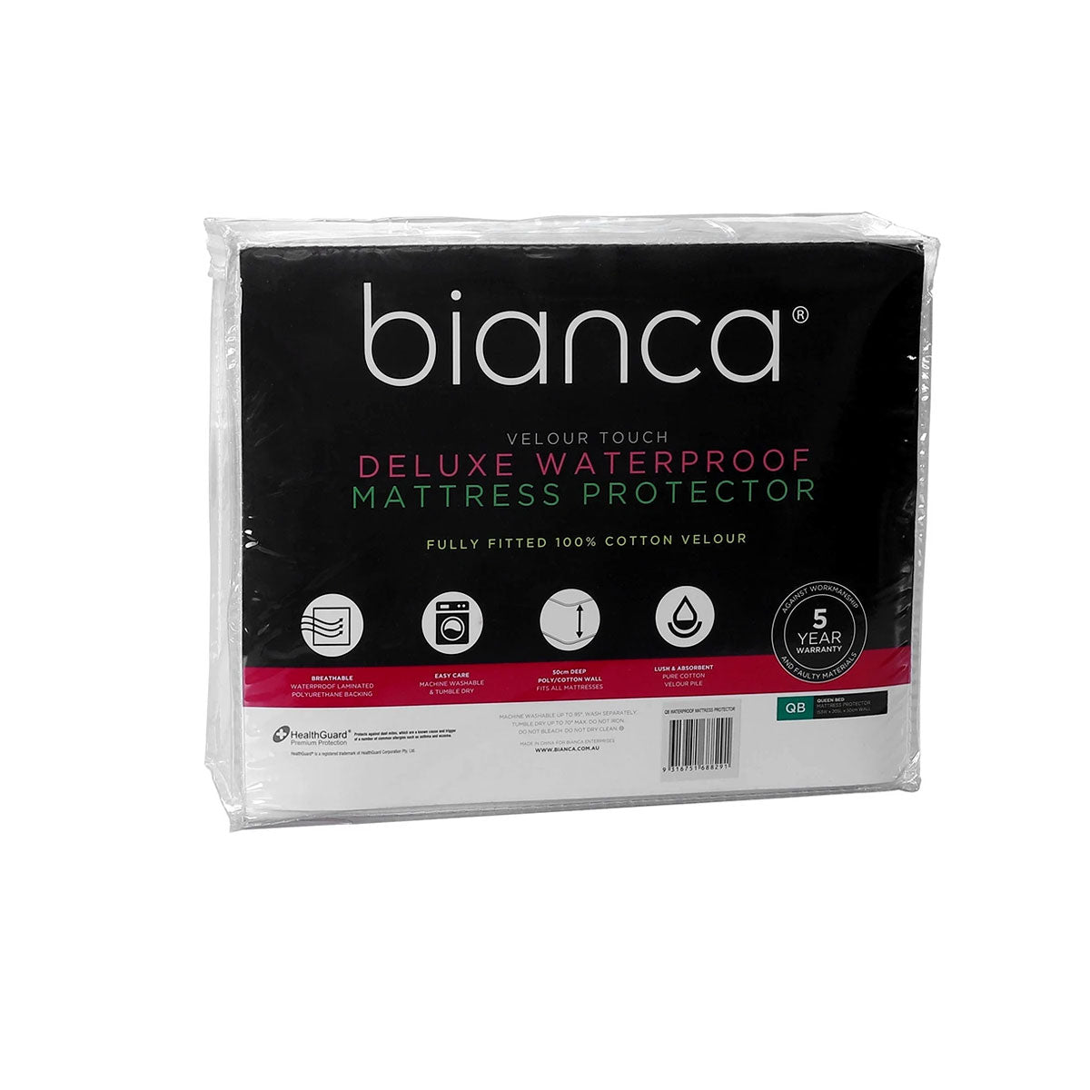 Bianca Deluxe Waterproof Mattress Protector Double