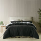 Bianca Acacia Charcoal Vintage Washed Cotton Quilt Cover Set King