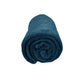 Solid Colour Soft Coral Fleece Throw Rug 127 x 152 cm Indigo