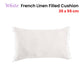 Vintage Design Homewares White French Linen Filled Cushion Oblong - 35cm x 55cm