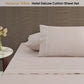 Accessorize White/Natural Piped Hotel Deluxe Cotton Sheet Set King