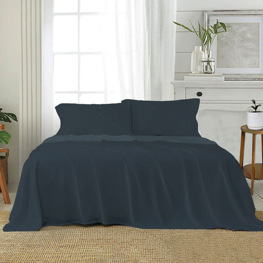 J Elliot Home Soft Microfiber Sheet Set Queen Charcoal (with a hint of Navy)