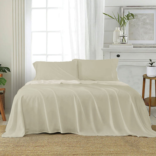 J Elliot Home Soft Microfiber Sheet Set Queen Oatmeal