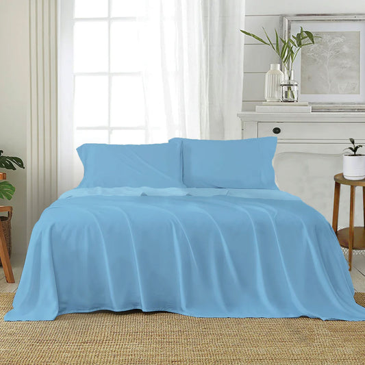 J Elliot Home Soft Microfiber Sheet Set Queen Pale Blue