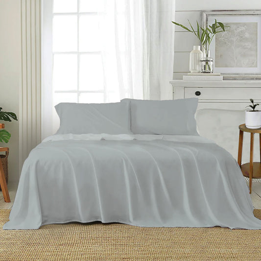 J Elliot Home Soft Microfiber Sheet Set Queen Silver Grey