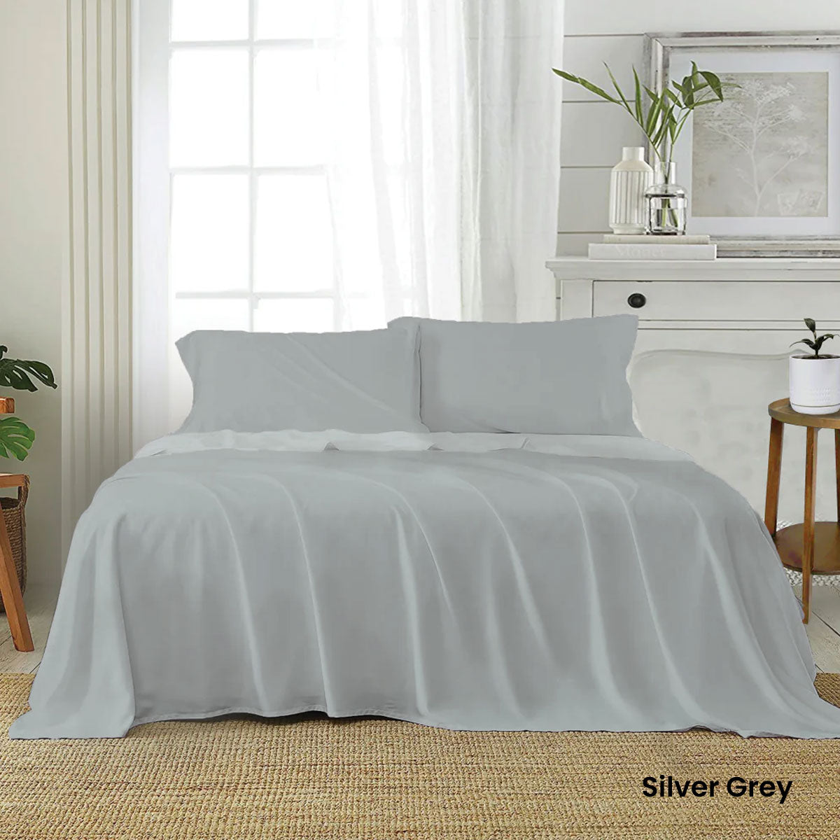 J Elliot Home Soft Microfiber Sheet Set Queen Silver Grey