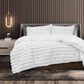 Ardor Jax White 3 Pcs Faux Fur Comforter Set Queen/King