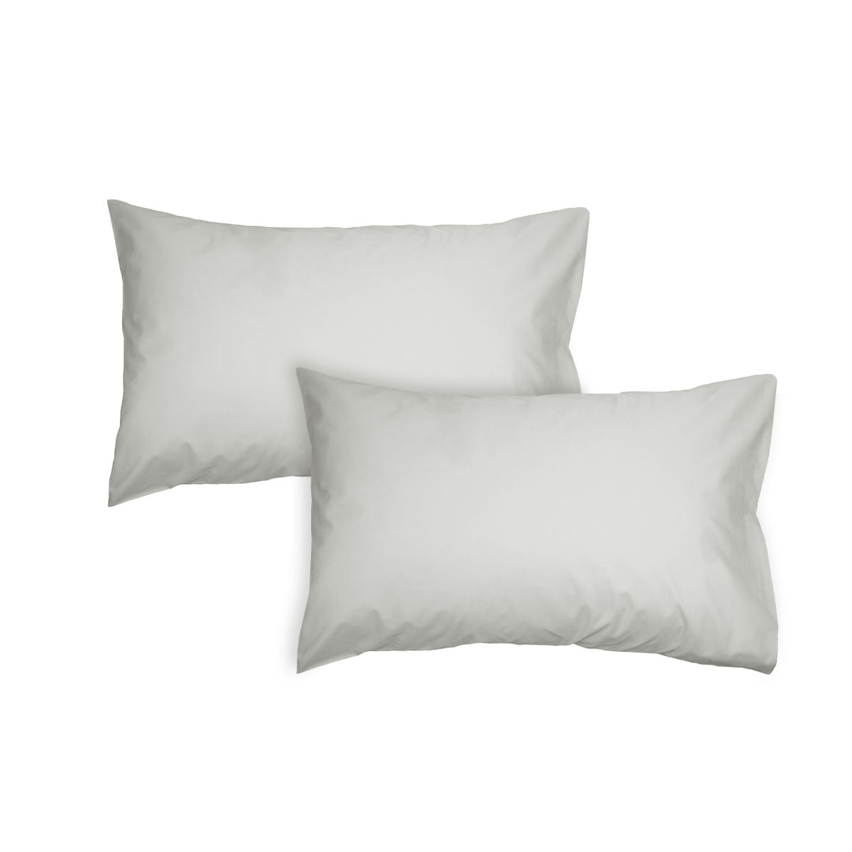 Algodon Pair of 300TC Cotton Standard Pillowcases Silver