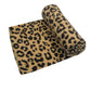 Aerial Printed Fleece Throw Rug 130 x 150 cm Brown Leopard