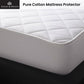 Logan and Mason Pure Cotton Mattress Protector White 45cm Wall Single