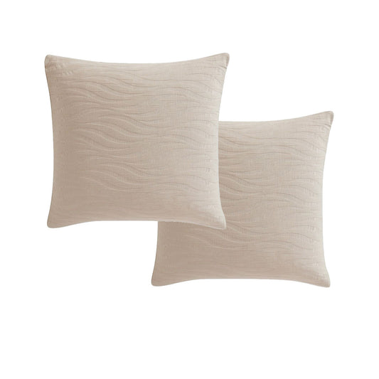 Platinum Collection Pair of Ariel Stone European Pillowcases 65 x 65cm