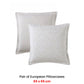 Private Collection Pair of Arlet Stone Jacquard European Pillowcases 65 x 65cm