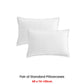 Platinum Collection Pair of Ascot White Standard Pillowcases 48 x 73 + 20cm