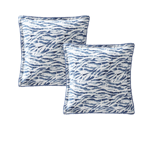 Logan and Mason Pair of Atherton Blue European Pillowcases 65 x 65cm