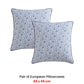 Logan and Mason Pair of Kashmir Mid Blue European Pillowcases 65 x 65cm