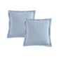 Private Collection Pair of Marbella Blue 100% Cotton Matelasse European Pillowcases 65 x 65cm