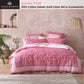 Logan and Mason 250TC Gatika Pink Cotton Sateen Quilt Cover Set Queen