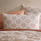 Platinum Collection Indi Stone Cotton Jacquard Quilt Cover Set Super King