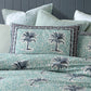 Logan and Mason 250TC Kimba Teal Cotton Sateen Quilt Cover Set King