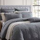 Private Collection Marbella Dark Grey 100% Cotton Matelasse Quilt Cover Set Super King