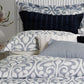 Private Collection Marina Blue Quilt Cover Set Polyester Cotton Yarn Dyed Jacquard Queen