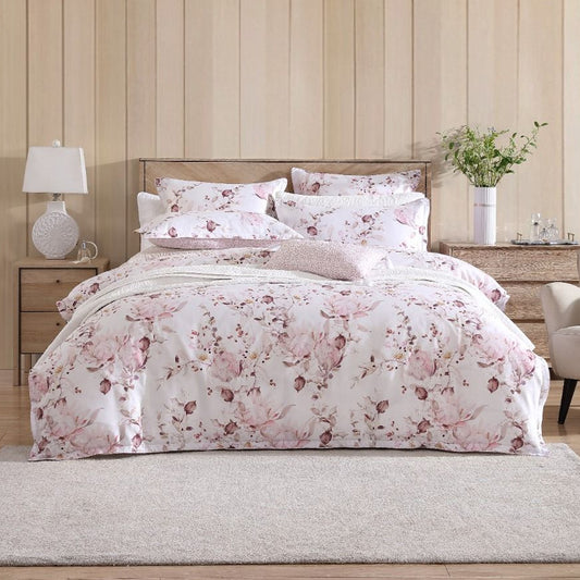 Private Collection Millicent Rose Quilt Cover Set Cotton Sateen Digital Print King