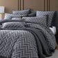 Private Collection Westport Charcoal Jacquard Quilt Cover Set Queen