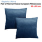 Alastairs Augusta Navy Pair of Flannel Fleece European Pillowcases