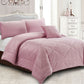 Georges Fine Linens Carrington Quilt / Comforter Set Pink Queen