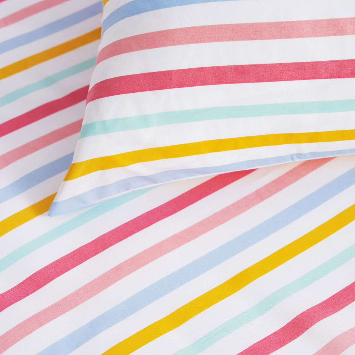 Minikins Rainbow Stripe Polyester Cotton Combo Fitted Sheet Set King Single