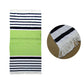 Onkaparinga Rainbow Striped Fringe Cotton Beach Towel Green/Navy