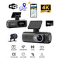 4K Front and Rear Dual Dash Cam WiFi GPS Car Camera with 64GB SD Card