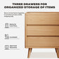 Bedside Tables 3 Drawers Side Table Nightstand Bedroom Storage Cabinet Wood