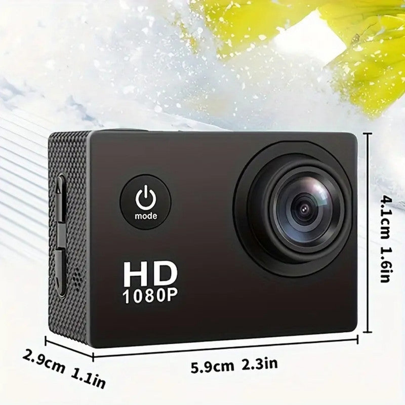 Action Camera 4K HD 16MP WiFi Waterproof 30M Sports Camera With 140° Wide Angle BLACK COLOUR