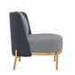 Cecily Upholstered Slipper Chair armchair in deep blue