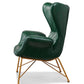 Vintage Butterfly Armchair with Gold Steel Legs Green