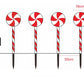 4pcs Solar Lollipops Cane Light Candy Cane Lights Water-resistant Christmas Outdoor Lawn Light