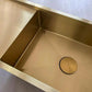 2024 Brushed brass gold single long bowl drainer stainless steel 304 kitchen sink