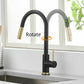 2023 Brushed Gold Spout Matte Black pull out with spray function kitchen mixer tap faucet