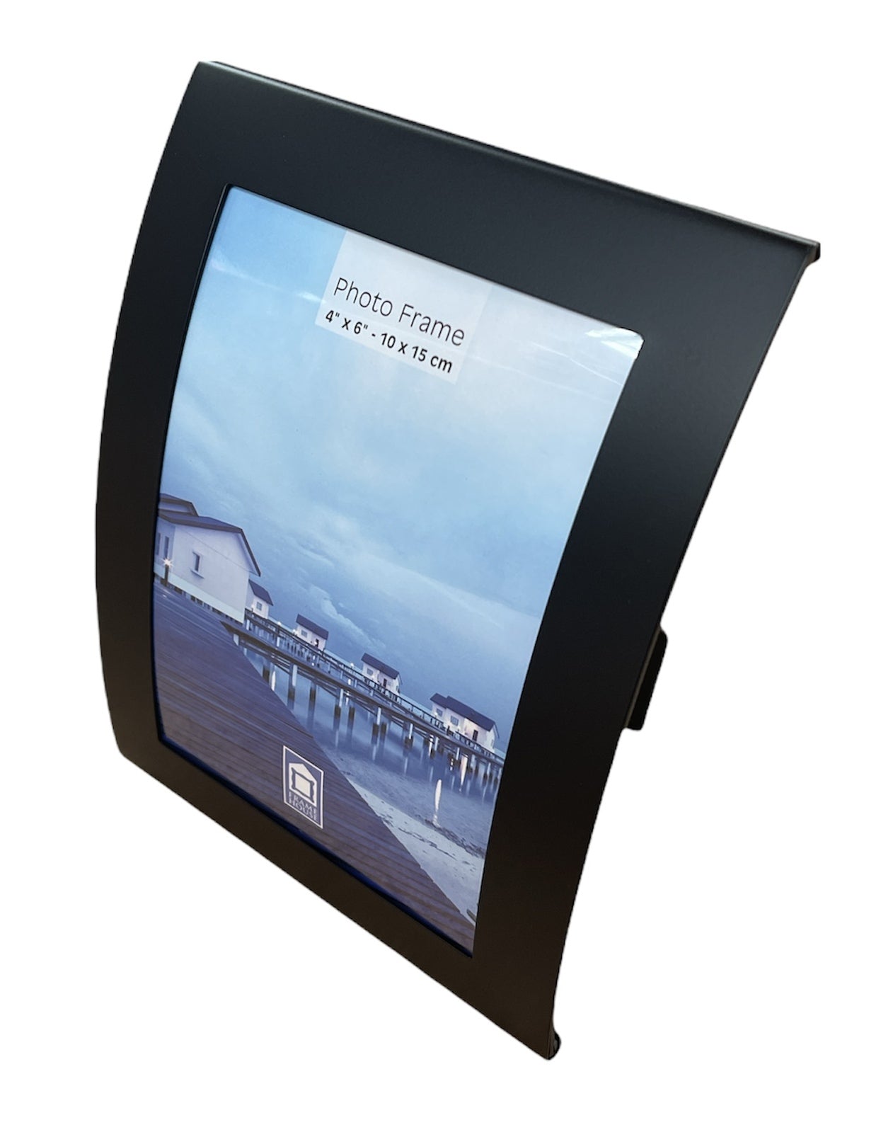 Curve Picture Photo Frame Curved Aluminium Portrait 10cm x 15cm (4"x6")  - Black