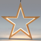 2x Large Bamboo Star LED Hanging Lamp Light Home Decor Lighting  - Natural