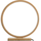 Bamboo Single Ring LED Lamp Light Modern Scandi Minimalistic - Natural