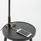 Naples Tripod Floor Lamp Shelf Storage Drawer Bed Side Table Light w/ USB Charger