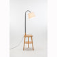 Naples Tripod Floor Lamp Shelf Storage Drawer Bed Side Table Light w/ USB Charger