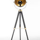 Premium Tripod Spotlight Lamp Nautical Designer Extendable Light - Matte Black