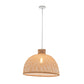 Natural Hand Woven Bamboo Dome Pendant Lamp Hanging Light Rattan Style